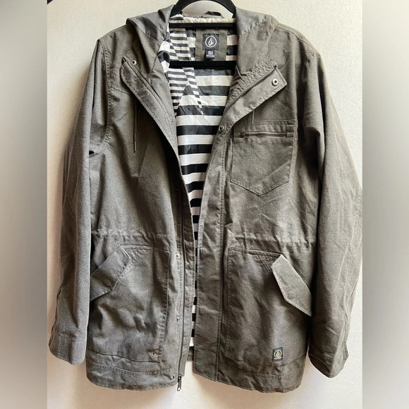 Volcom Brackish  hooded mid weight jacket Sz M - Picture 4 of 11